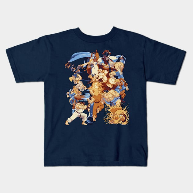 Street pixelated attacks Kids T-Shirt by EagleFlyFree